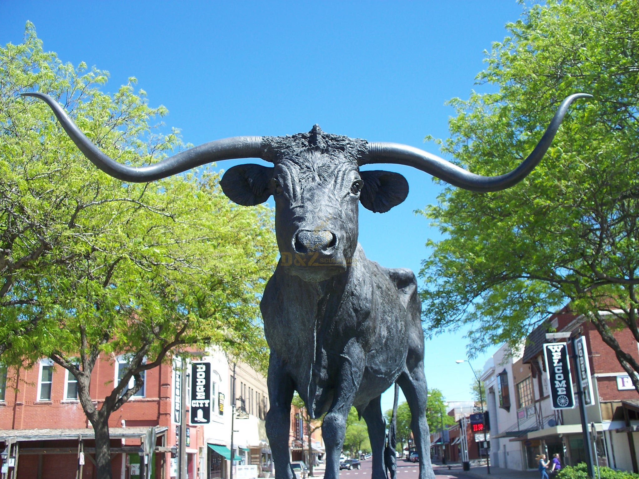 bronze longhorn sculpture