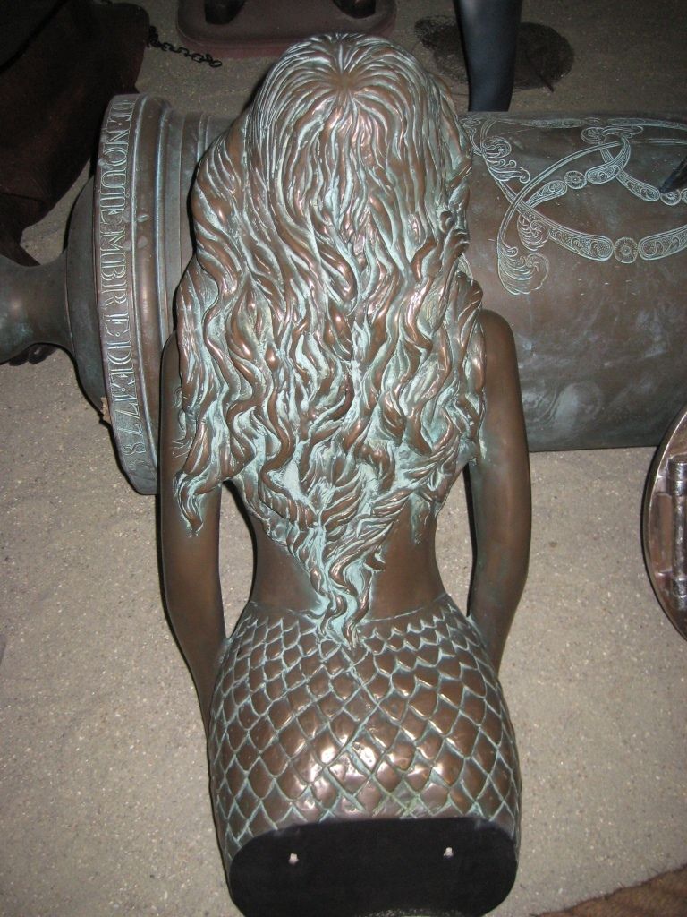 mermaid metal art wall sculpture