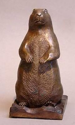 bronze prairie dog statue