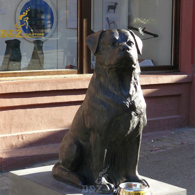 outdoor rottweiler garden statue