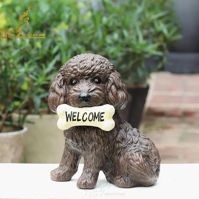 bichon frise garden statue