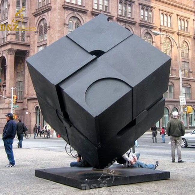 black cube sculpture