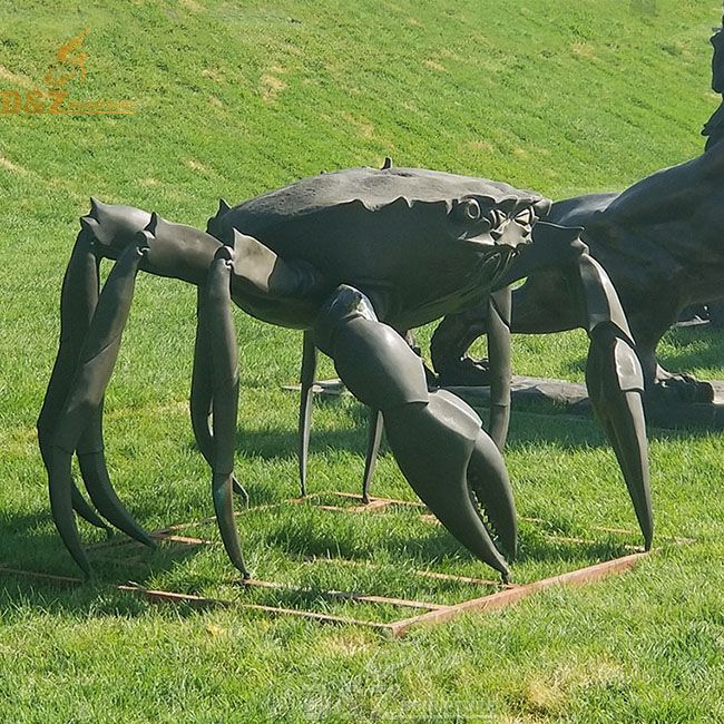 large metal crab sculpture