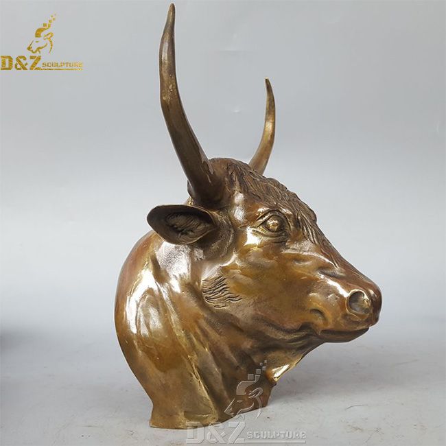 gold bull head wall decor