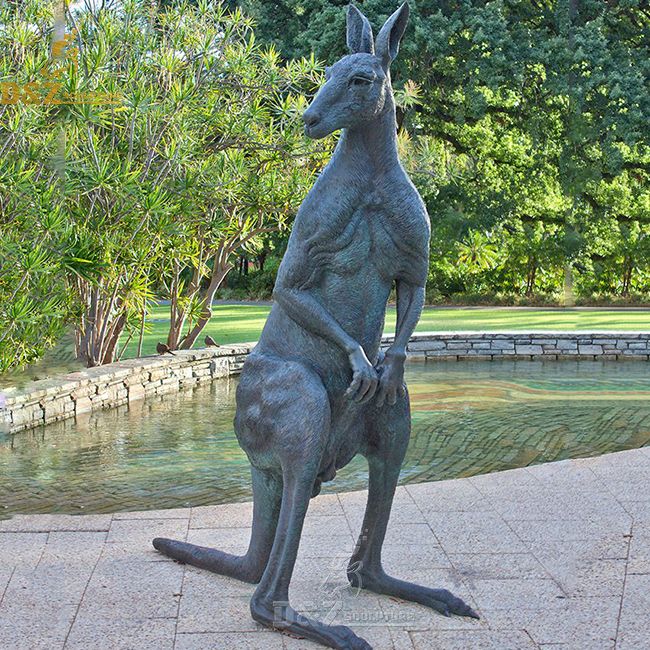 metal kangaroo sculpture