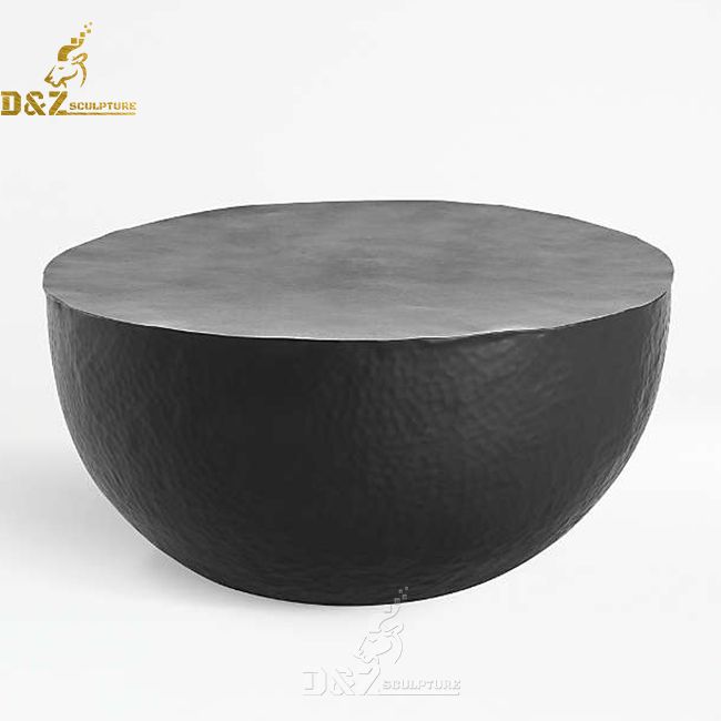 black metal drum coffee table