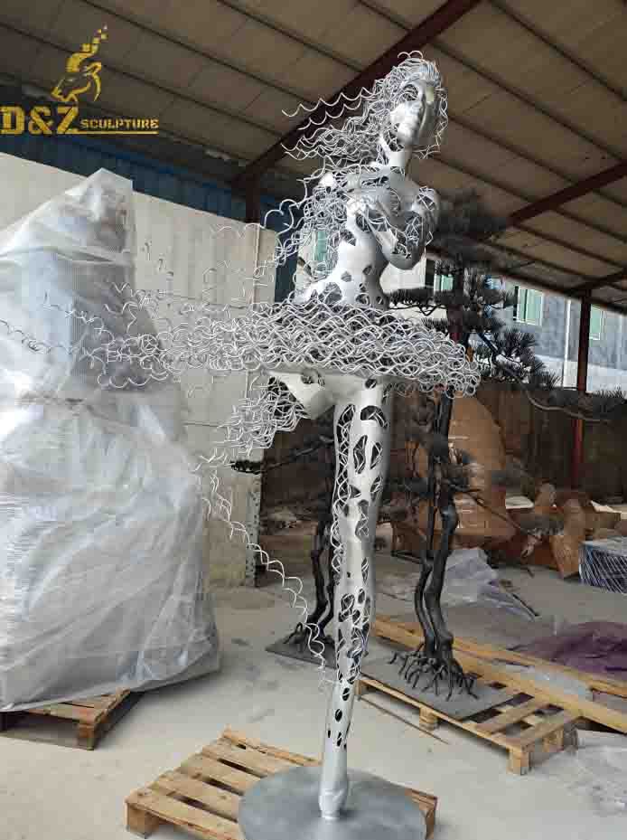Metal Wire Ballerina Sculpture for sale