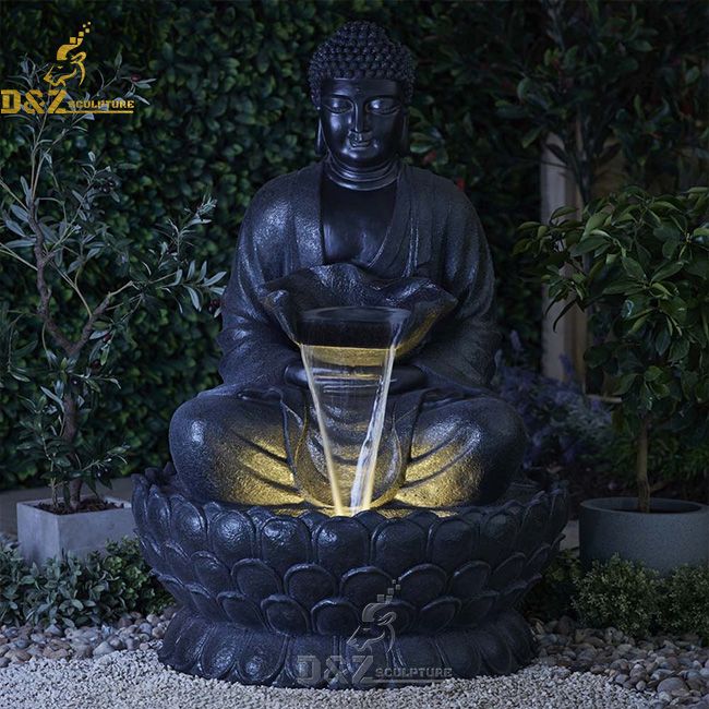 buddha water fountain with led light