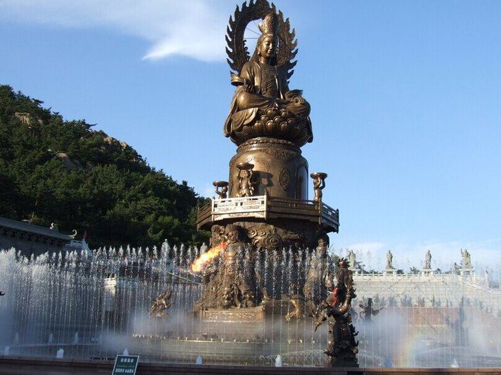 buddha waterfall statue