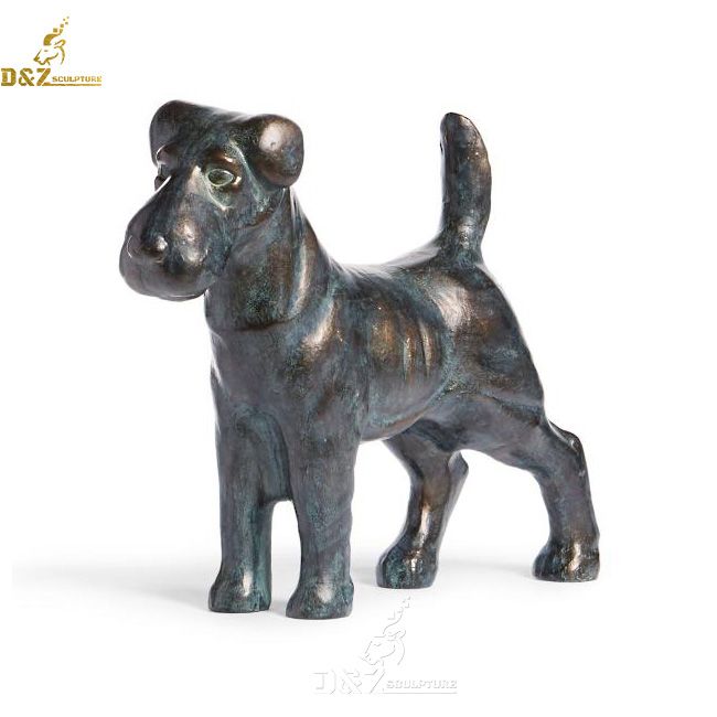 bronze airedale terrier statue for sale