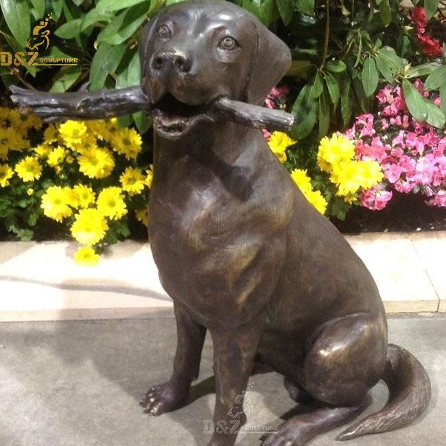 chocolate labrador statue