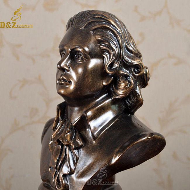 mozart head statue