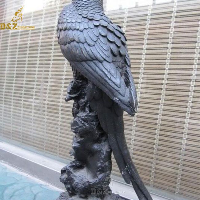 bronze parrot statue