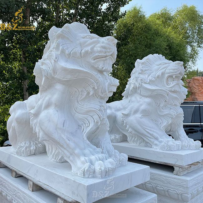 marble lion statue