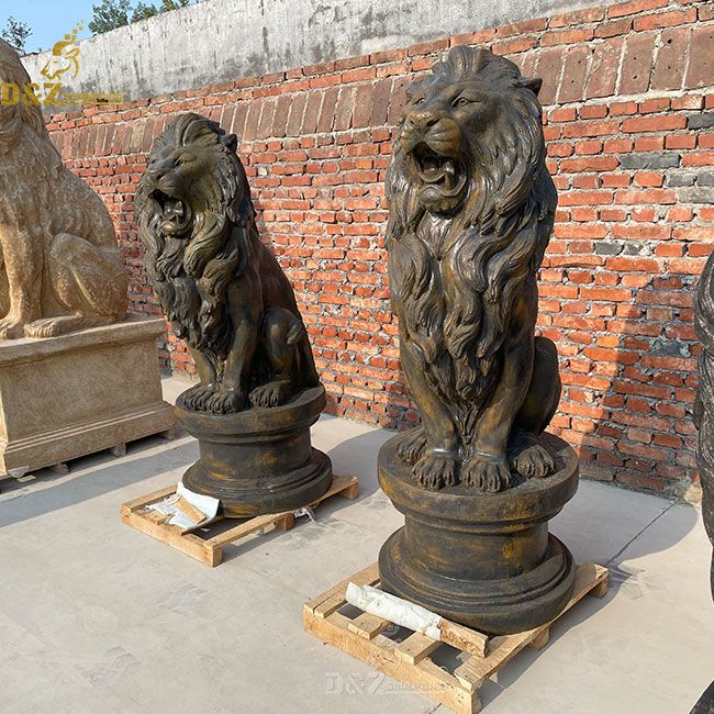 sitting lion statue