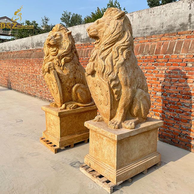 sitting lion statue