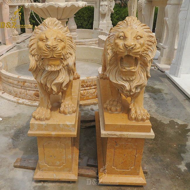 standing lion statue