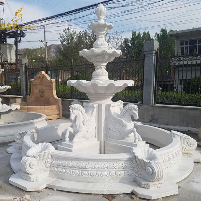 3 tier water fountain with horse for sale