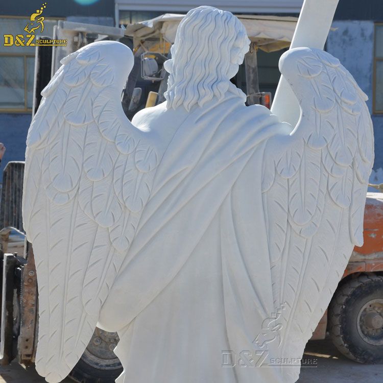 angel with cross statue