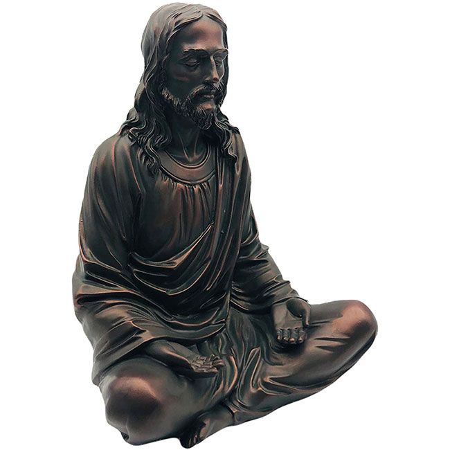 The peace of christ jesus meditating statue