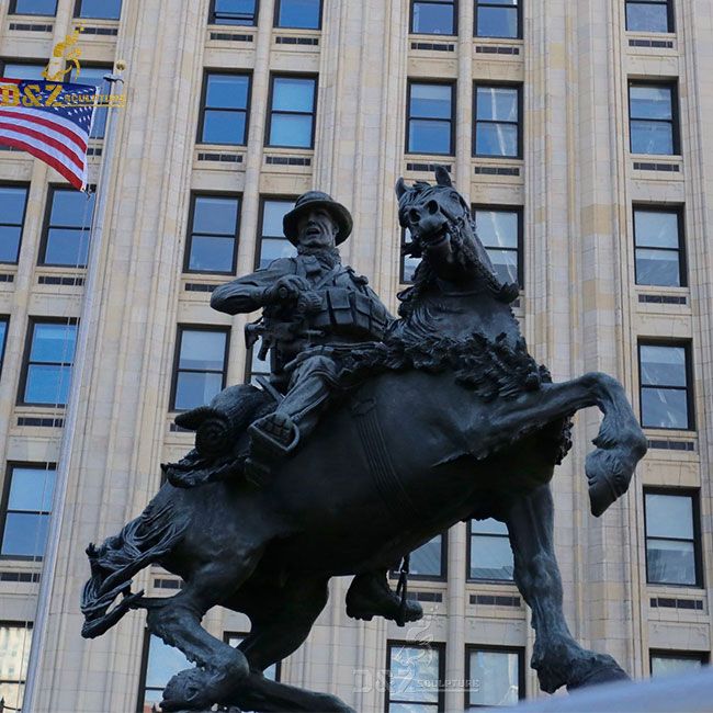 statue of soldier on horse