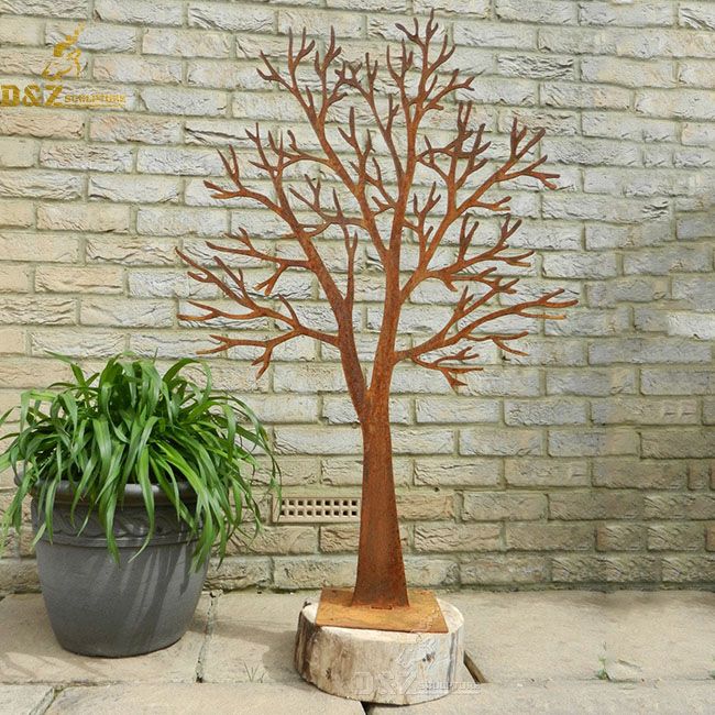 Outdoor metal tree art garden sculpture