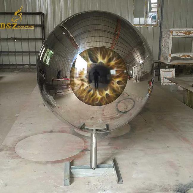 metal eyeball sculpture