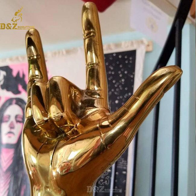 i love you hand sign sculpture