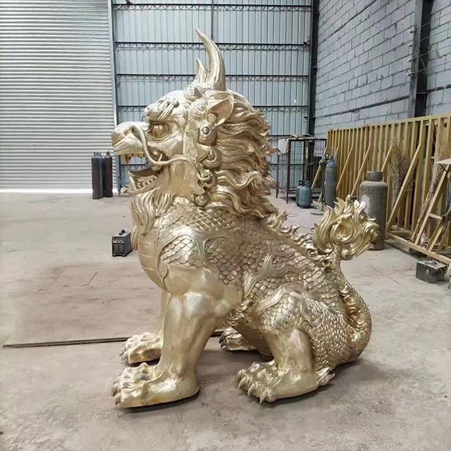 Large bronze Kylin statue for sale