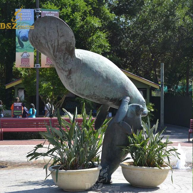 manatee statue garden