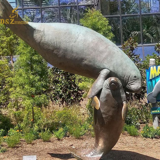 large manatee statue