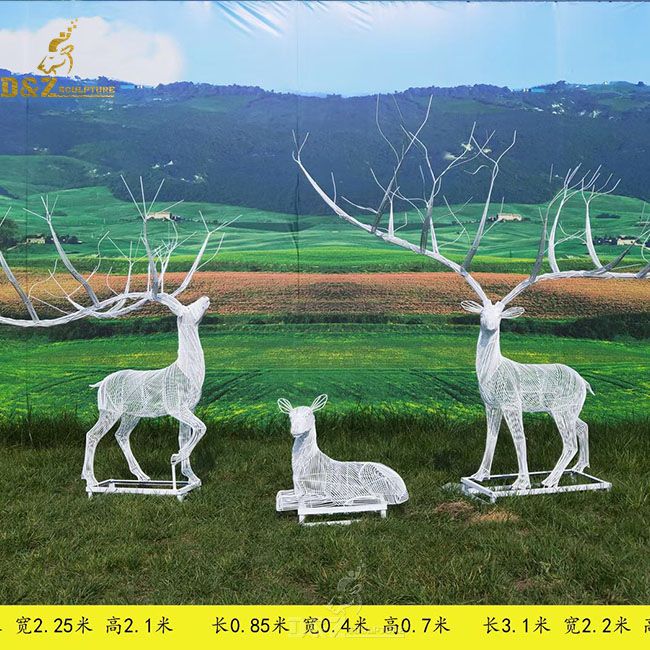 hollow deer garden sculptures