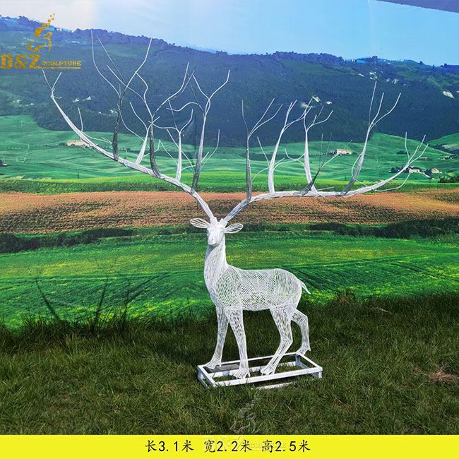 life size metal deer statue