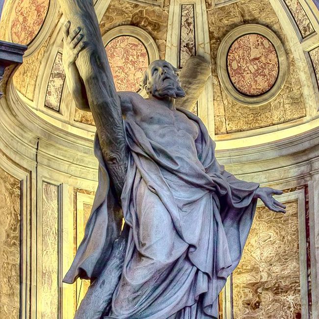 St Andrew statue