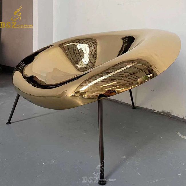 gold metal chair