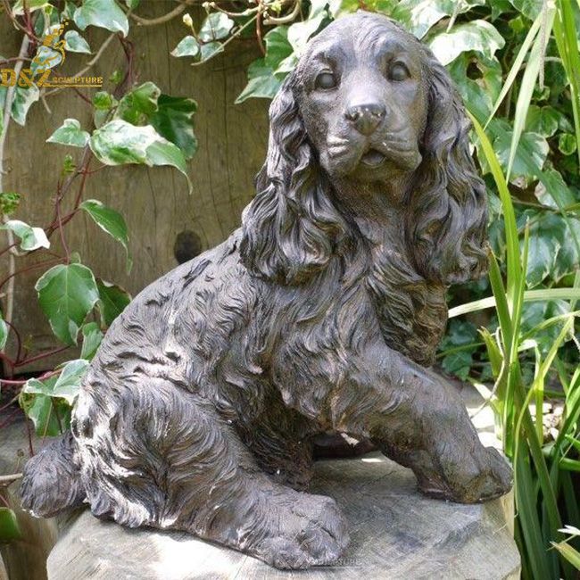cocker spaniel garden statue