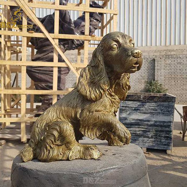 cocker spaniel garden statue for sale