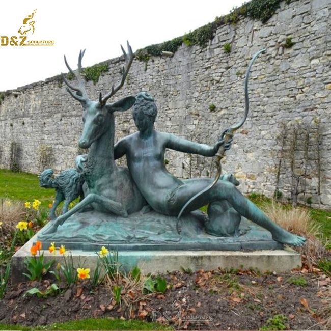diana with a stag statue