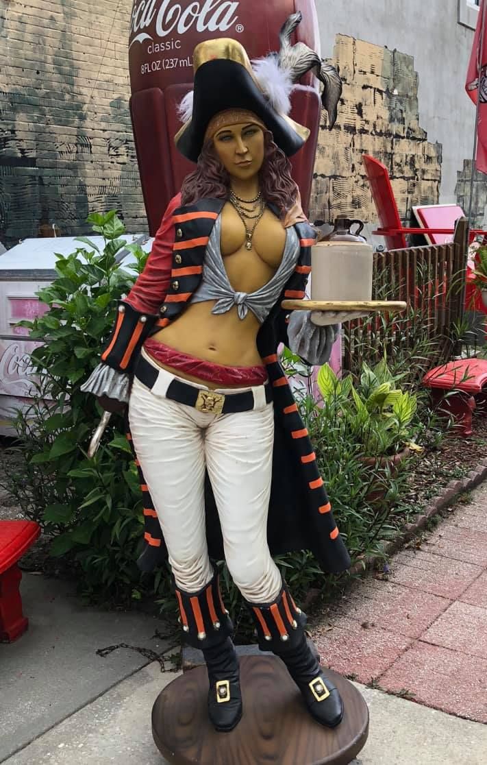 life size female pirate statue
