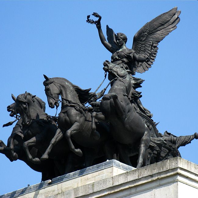 The Angel of Peace Descending on the Chariot of War