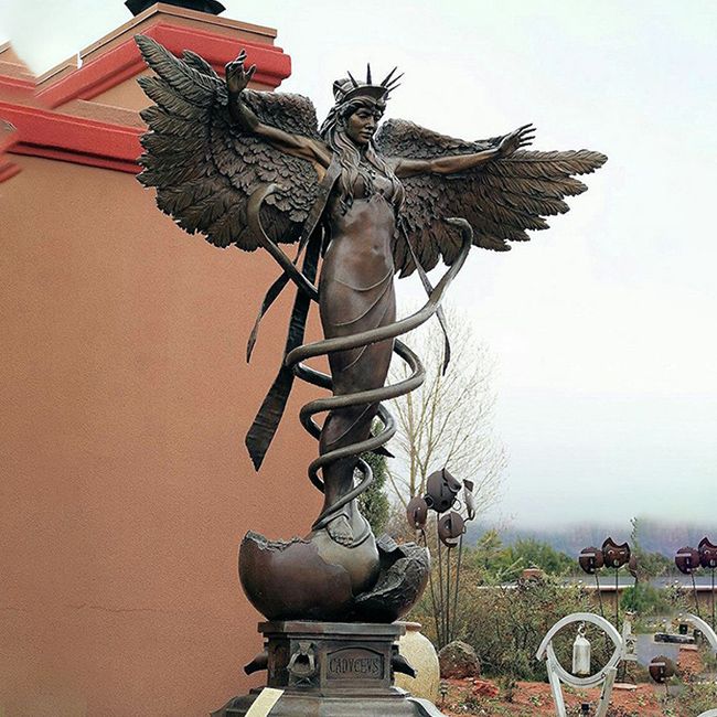 caduceus statue