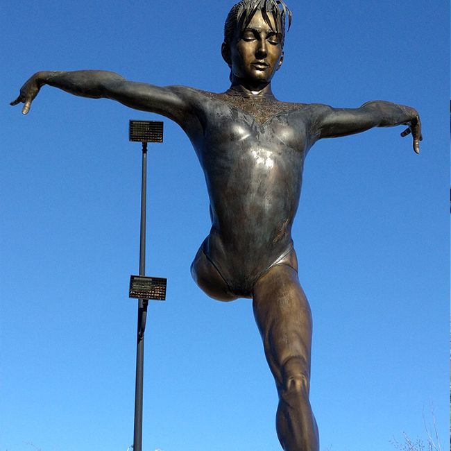bronze gymnast sculpture