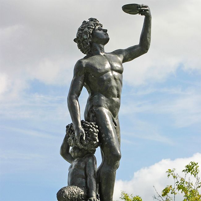 bacchus bronze sculpture