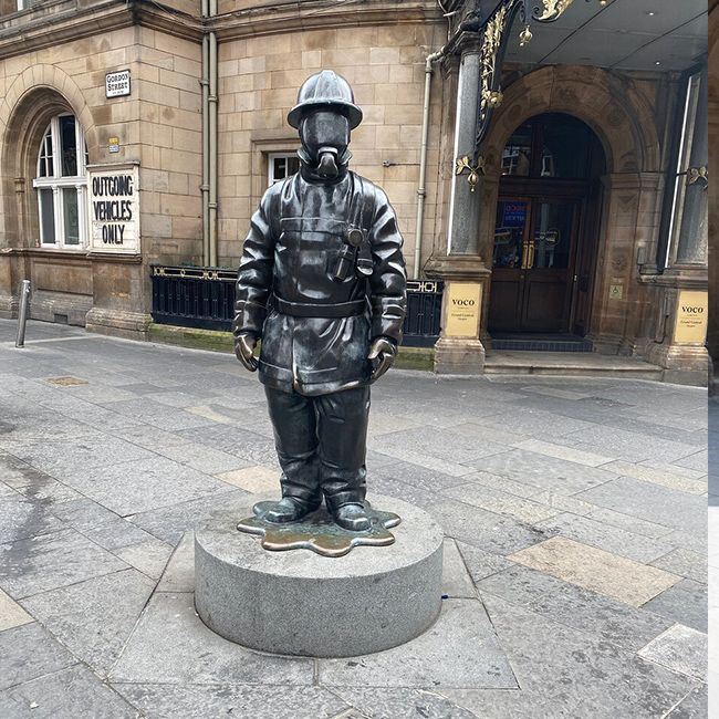 firefighter outdoor statues