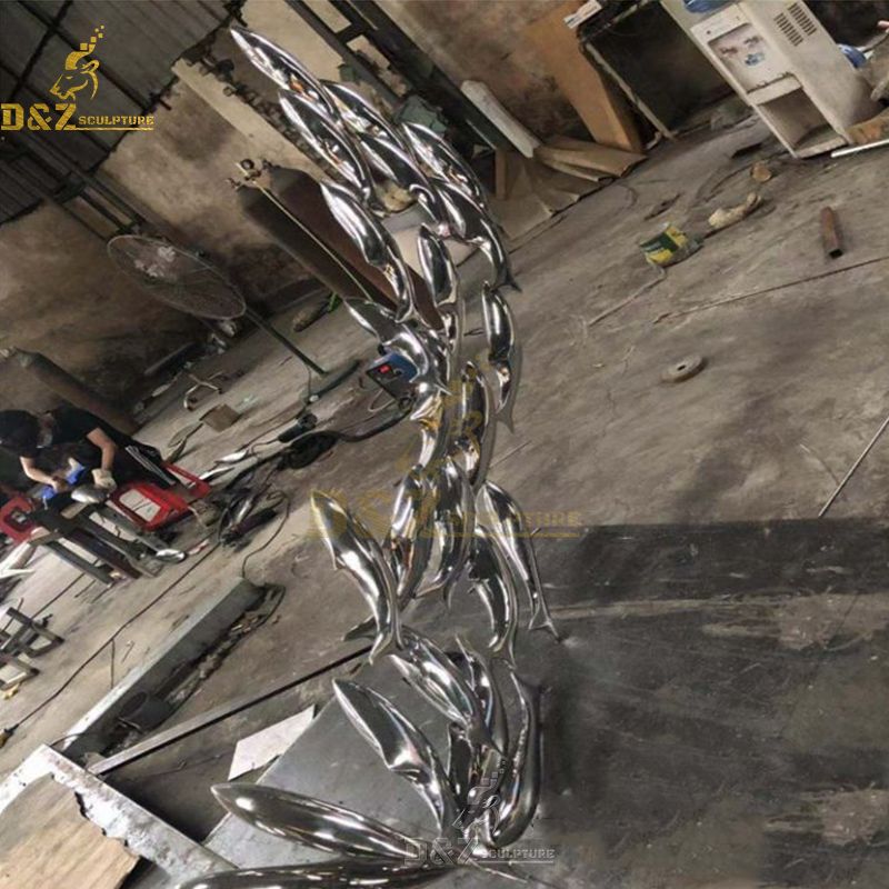 stainless steel fish sculptures