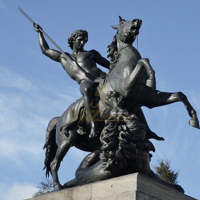 bronze equestrian statue