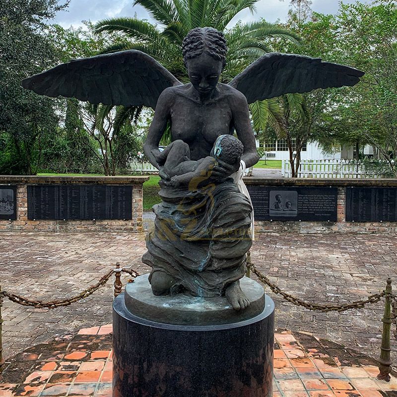 black angel statue