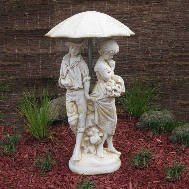 boy and girl statues for gardens