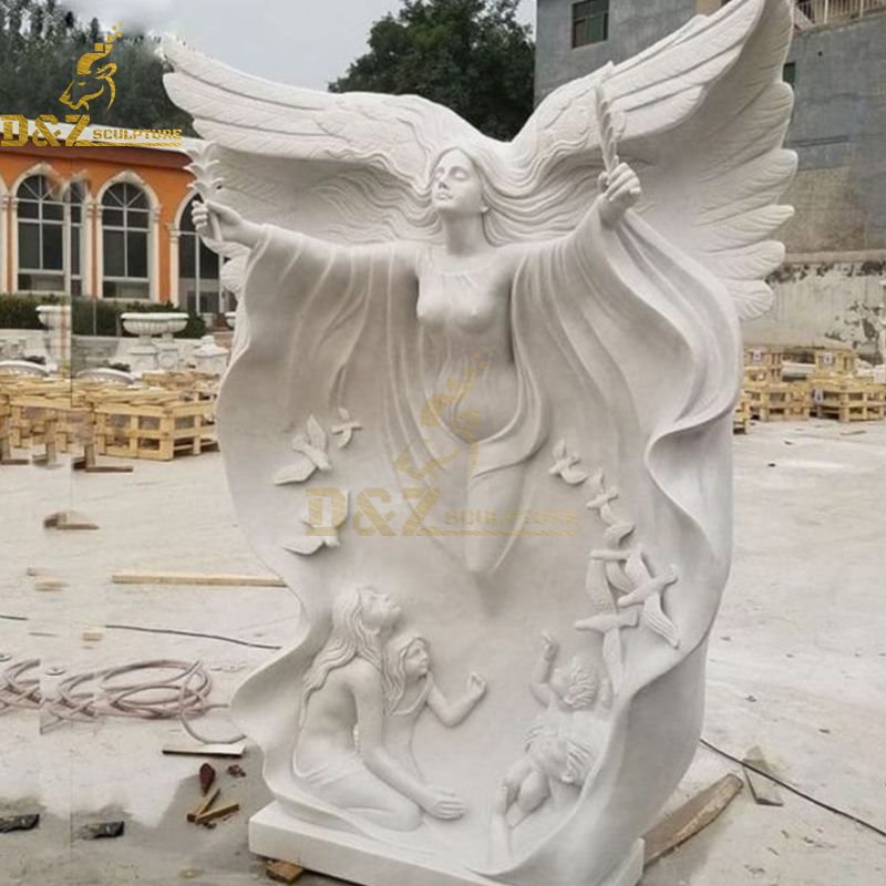 angel reaching up statue