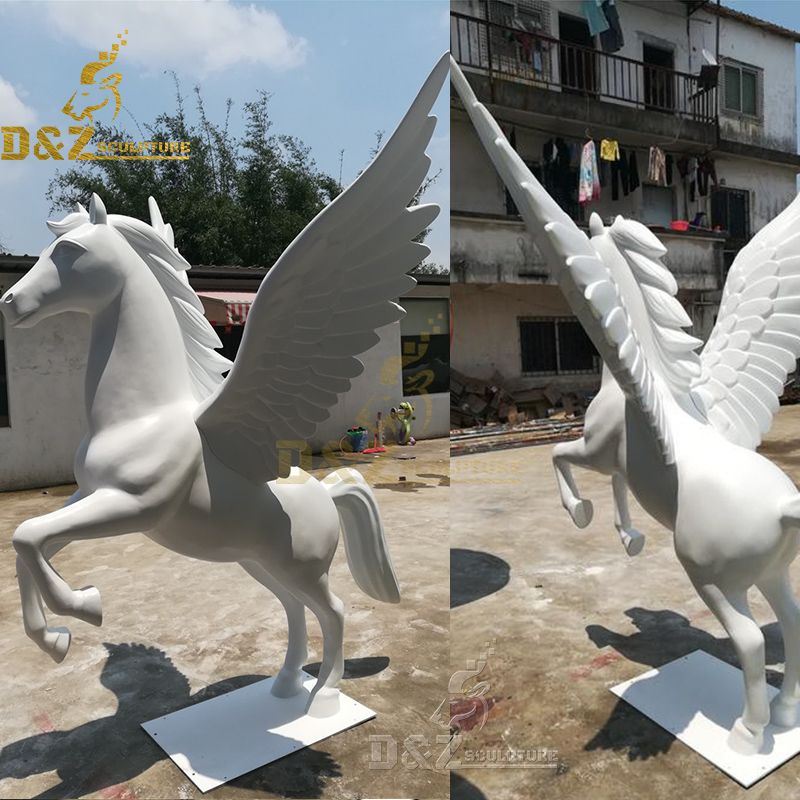 large white horse statue